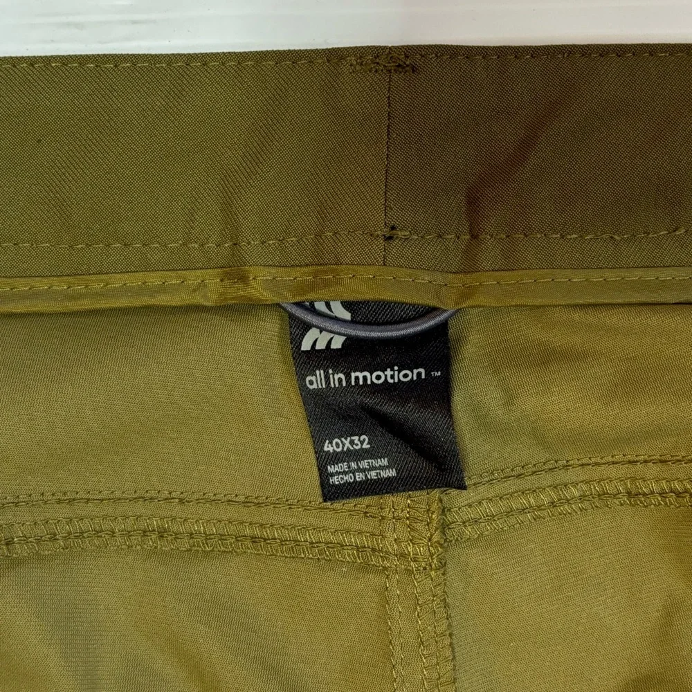 NWT Golf Pant Slim Olive Green 40 x 32 All In Motion - Picture 9 of 12
